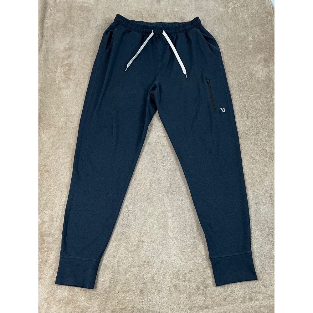 Vuori Sunday Performance Jogger Men's Small Heathered Blue Polyester V416 EUC